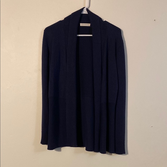 retrology Sweaters - Retrology Dark Navy Blue Cardigan Sweater Lightweight Relaxed Style